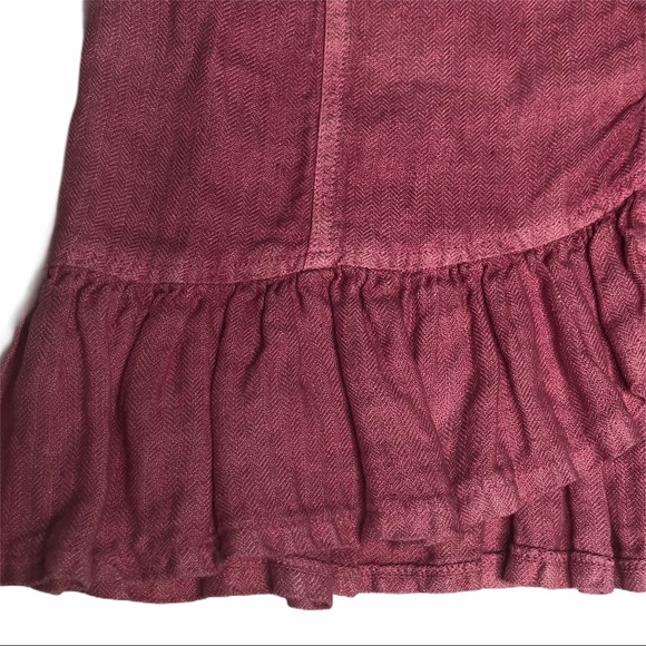 Sunday St Tropez Pink Linen Ruffle Tank S - Picture 7 of 14